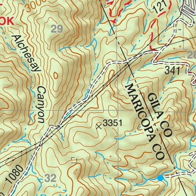 Tonto National Forest Quadrangle: THEODORE ROOSEVELT DAM Preview 3