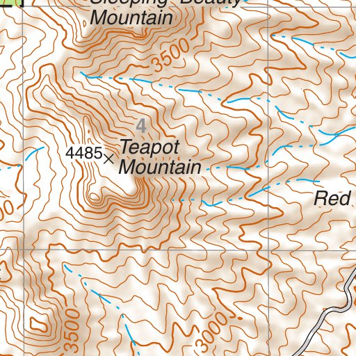 Tonto National Forest Quadrangle: TEAPOT MOUNTAIN Map by US Forest ...