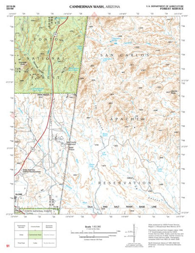 Tonto National Forest Quadrangle: CAMMERMAN WASH Preview 1