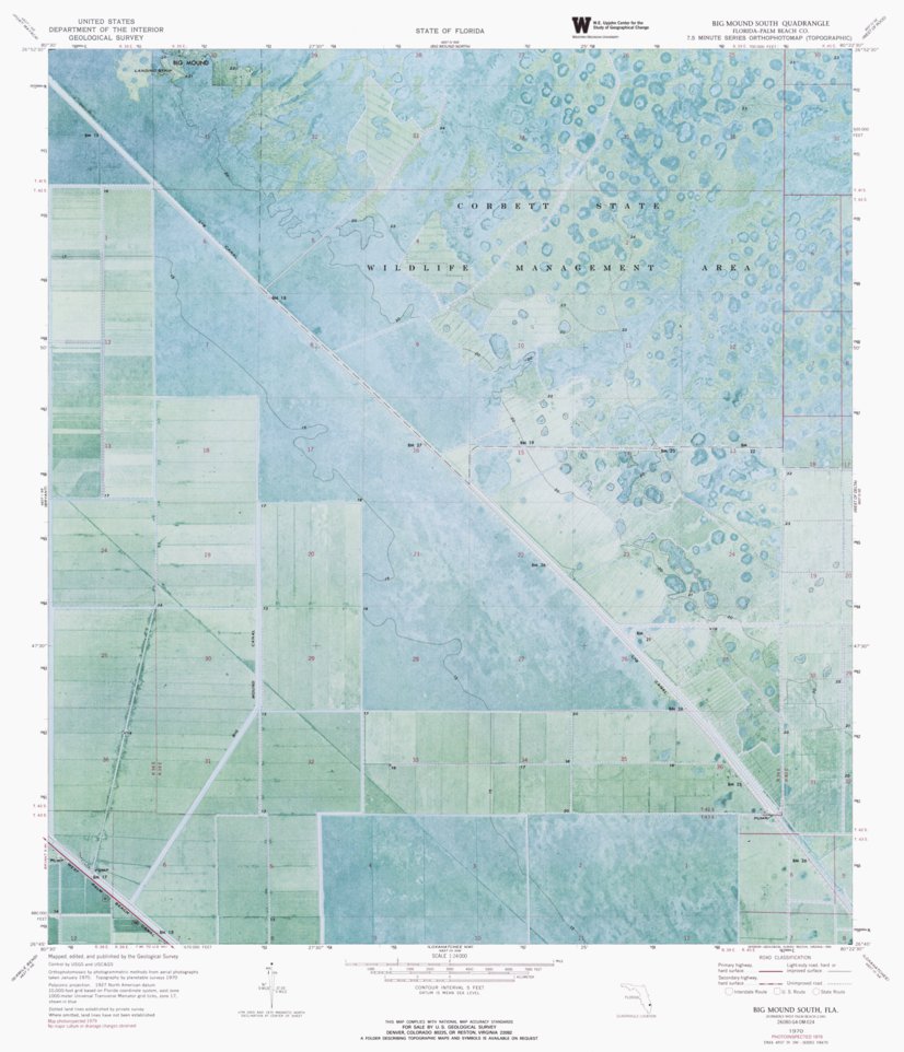 FL-BIG MOUND SOUTH: ORTHOPHOTOMAP 1970 Map by Western Michigan ...