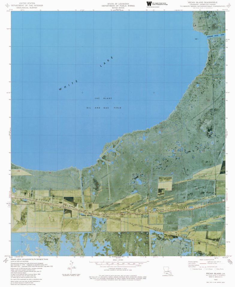 LA-PECAN ISLAND: ORTHOPHOTOMAP 1979 Map by Western Michigan University ...
