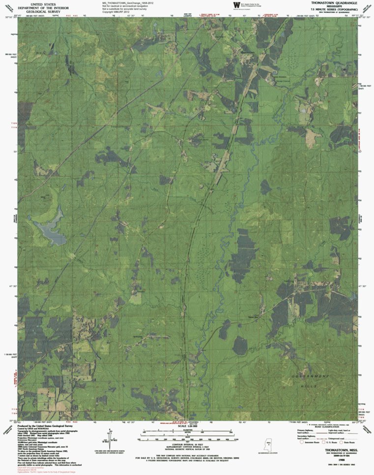 MS-THOMASTOWN: GeoChange 1958-2012 Map by Western Michigan University ...