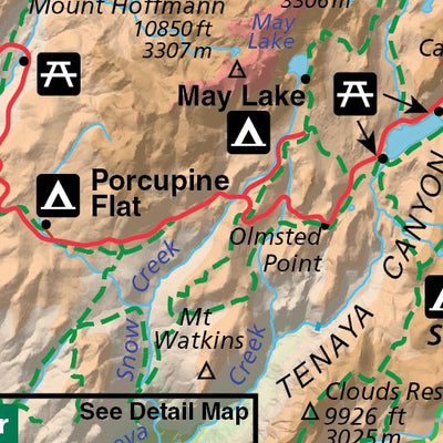 Yosemite National Park - NPS Map - Hike California - Bike California Preview 2