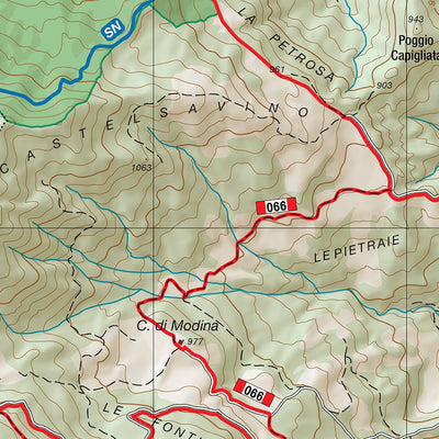 Carta dei Sentieri della Riserva Naturale Alta Valle del Tevere Montenero Preview 2