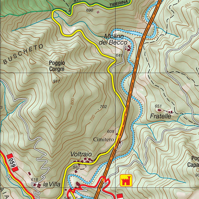 Carta dei Sentieri della Riserva Naturale Alta Valle del Tevere Montenero Preview 3