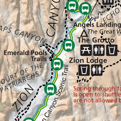 Zion National Park - NPS Map - Hike Utah - Bike Utah Preview 3