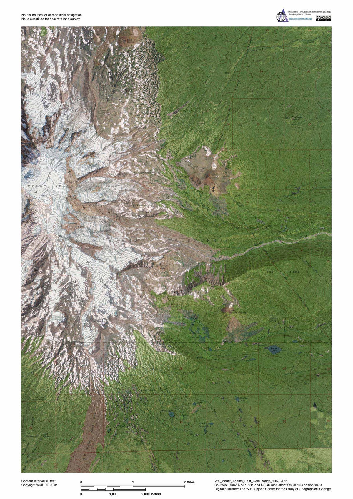 Mount Adams Wilderness Area, Washington (Bundle) Map by Western ...