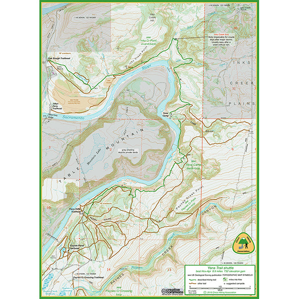 Yana Trail hike Map by Sacramento Valley Hiking Conference | Avenza Maps