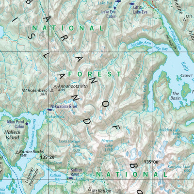 Alaska Atlas Inside Passage Landscape Map Preview 2