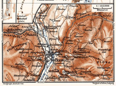 Brixen (Bressanone) environs map, 1911 Preview 1