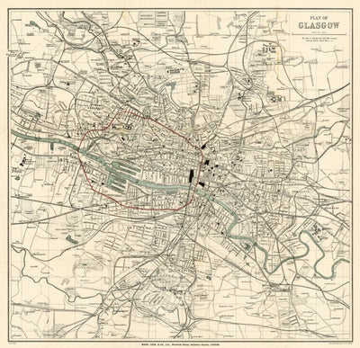 Glasgow city map, 1908 Preview 1