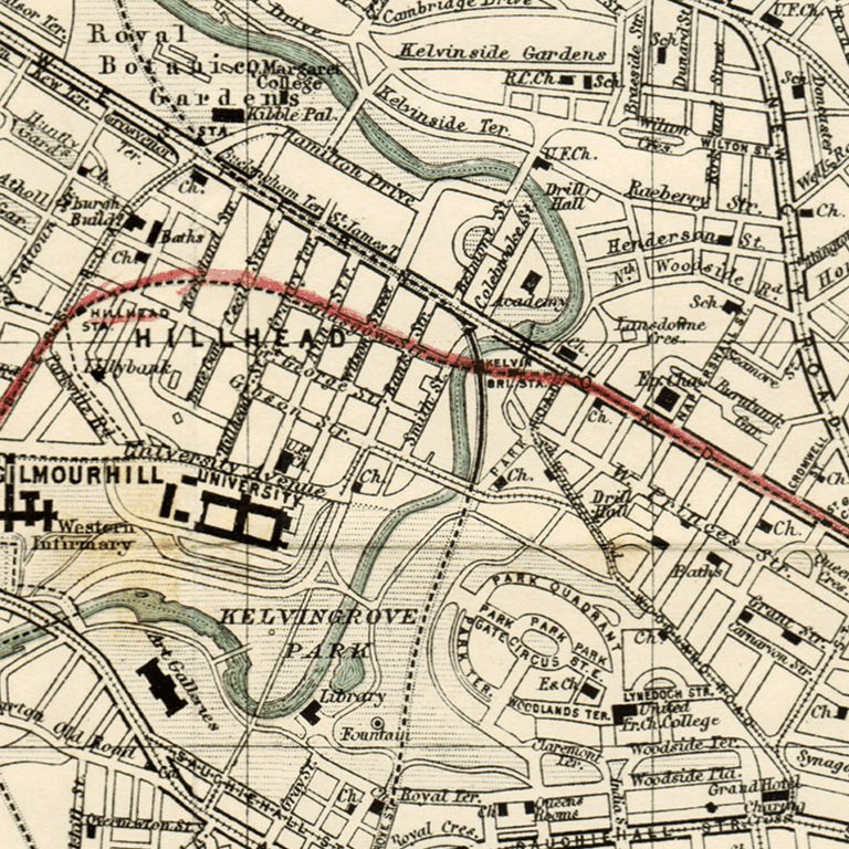 Glasgow city Map, 1908 by Waldin | Avenza Maps