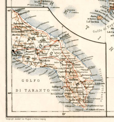Puglia map, 1912 Preview 1