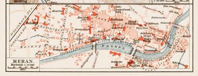 Meran (Merano) city map, 1903 Preview 1