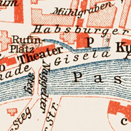 Meran (Merano) city map, 1903 Preview 2