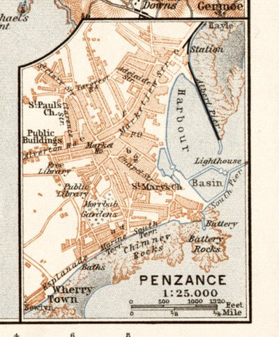 Penzance town plan, 1906 Preview 1