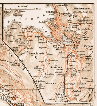 Bergen environs map, 1931 Preview 1