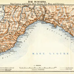 French Riviera and Italian Riviera map, 1929 (Genua) Preview 1