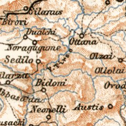Sardinia (Sardegna) map, 1912 Preview 2