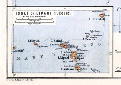 Lipari Isle map, 1929 Preview 1