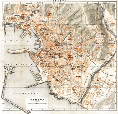 Genoa (Genova) city map, 1898 Preview 1