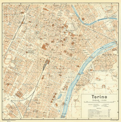 Turin (Torino) city map, 1929 Preview 1