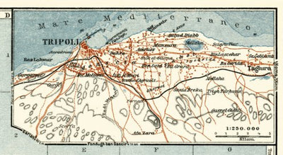 Environs of Tripoli (طرابلس‎) map, 1929 Preview 1