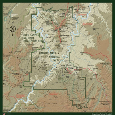 Canyonlands National Park - NPS Map - Hike Utah - Bike Utah Preview 1