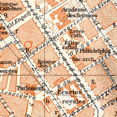 Athens (Αθήνα) city map, 1908 Preview 2