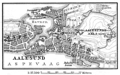 Aalesund (Ålesund) town plan, 1910 Preview 1