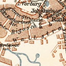Cesis (Венденъ, Wenden) town plan. Environs of Cesis map, 1914 Preview 2
