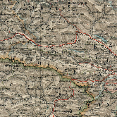 Map of the eastern Alpine countries, 1905 Preview 2