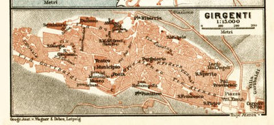 Agrigento (Girgenti) town plan, 1912 Preview 1
