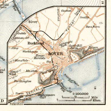 Environs of Dover map, 1906 Preview 1