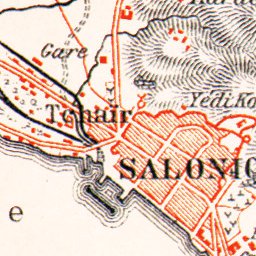 Environs of Thessaloniki (Θεσσαλονίκη, Selanik) city map, 1905 Preview 2