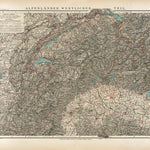 Map of the western Alpine countries, 1905 Preview 1
