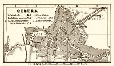 Cesena city map, 1909 Preview 1