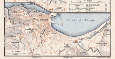Environs of Tánger (طنجة, Tangier) map, 1929 Preview 1