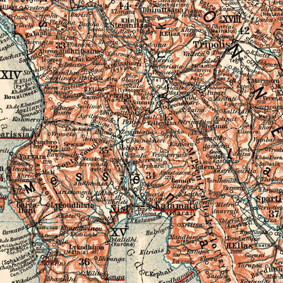 Das Koenigreich Hellas. Greece, general map, 1908 Preview 3