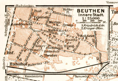 Beuthen (Bytom) map, 1911 Preview 1