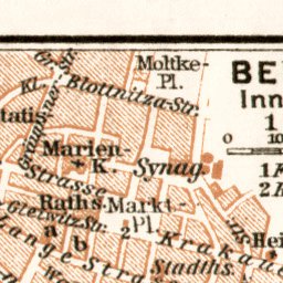 Beuthen (Bytom) map, 1911 Preview 2