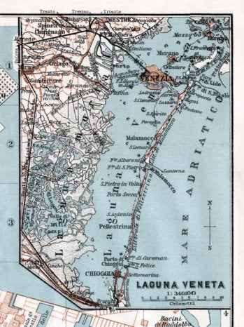 Venice environs map (Laguna Veneta), 1911 Preview 1