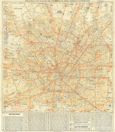 Milan (Milano) city map, 1937 Preview 1