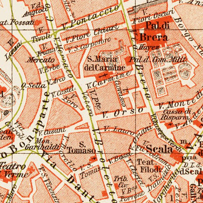 Milan (Milano) city map, 1903 Preview 2