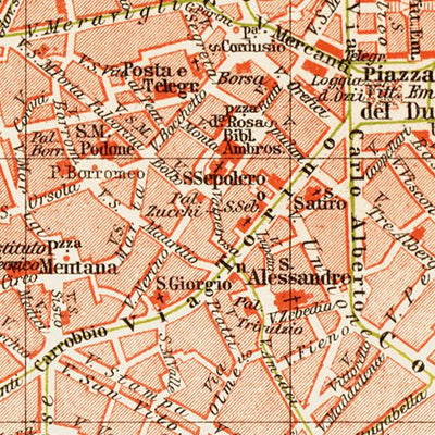 Milan (Milano) city map, 1903 Preview 3