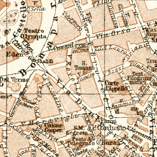 Milan (Milano) city Map, 1913 by Waldin | Avenza Maps