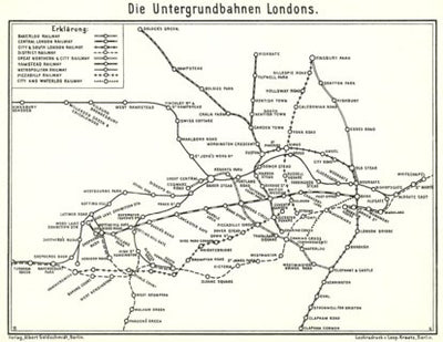 London tube diagram, 1911 Preview 1