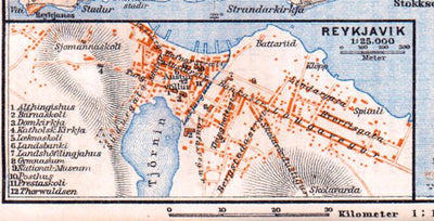 Reykjavik town plan, 1910 Preview 1