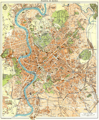 Rome (Roma) city map, 1933 Preview 1