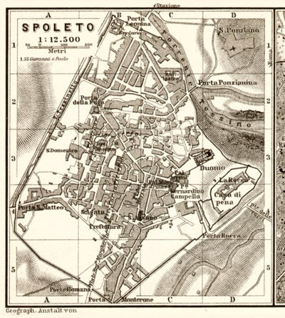Spoleto town plan, 1909 Preview 1